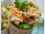 Wraps de poulet aux carottes et à la mimolette