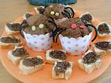 Muffins d’Halloween et tartines à la crème de cafards agrémentées à la crottes de souris
