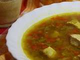 Soupe Légumes & Poulet, au Curry