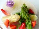 Salade d'asperges blanches et vertes, fraises façon Florent Ladeyn
