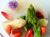 Salade d'asperges blanches, vertes et de fraises de Florent Ladeyn
