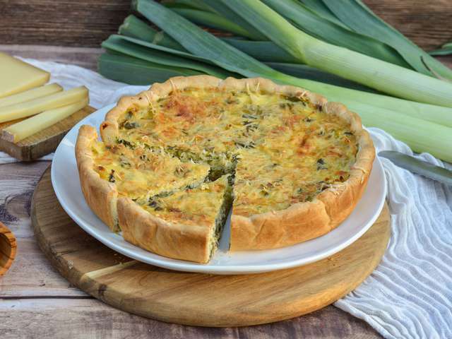 Recettes de Quiche aux poireaux et Comté