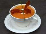 Velouté de butternut et chips de jambon Belloga