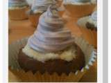 Cupcake Myrtille Meringuée - Qu'es aquo Chichourlette