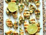 Brochettes de poulet version Mojito pour oublier l’hiver