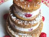 Framboisier version pancakes cake