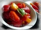 Salade de fraises mangue et soupçon de basilic