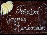 Poirier: génoise chocolatée, mousseline à base de jus de poires.... à faire au cook'in