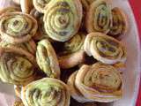 Bouchées apéro au pesto de fanes de carottes