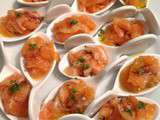 Cuillères au saumon mariné