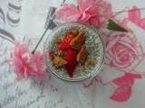 Chia Pudding Noix de coco, fraise et spéculoos [Végétalien]