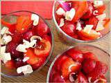 Verrine fraise cerise et sirop d'hibiscus