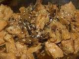 Poulet champignons sauce d'huitre