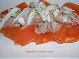 Tagliatelles de carottes au saumon