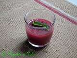 Verrines smoothies betterave / tomate