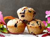 Muffins aux bleuets et au sirop d’érable sans lactose