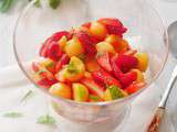 Salade de melon et fraises ... à la menthe