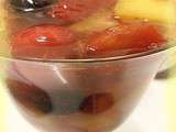 Sangria moussy et fruits parfumé au sirop de coquelicot (sans alcool)