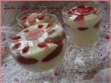 Creme de lait avec fraises ! (leite creme com morangos )