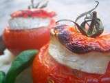 Tomates farcies express chèvre-épinard