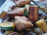 Saute de Porc aux Olives et aux Courgettes Cuisson Plancha