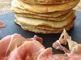 Pancakes au thym et jambon de Parme