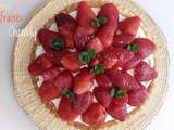 Tarte génoise fraises chantilly