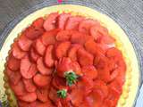 Tarte génoise fraises crème pâtissière