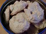 Biscuits meringues aux amandes, canneberges et orange