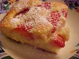 Gâteau moelleux aux fraises et aux amandes Viviane