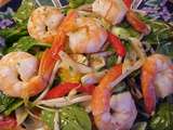 Salade repas Viviane aux crevettes à saveur orientale