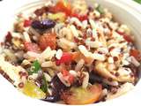 Salade de riz quinoa rouge au poulet sans gluten, faible ou sans lactose