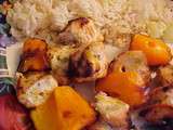 Brochettes de poulet aux agrumes Viviane