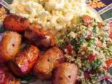 Brochettes de saucisses italiennes et de saucisses knackwurst au vinaigre balsamique