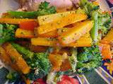 Carottes et brocoli au gingembre et au sésame