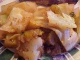 Chou et pomme de terre au vin blanc et a vinaigre balsamique