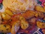 Côtelettes de porc au miel et aux pommes