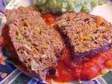 Délicieux pain de viande, sauce tomate au vinaigre balsamique et au parmesan