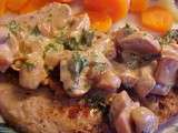 Escalopes de veau sauce aux champignons et à la crème sure