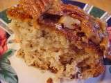 Gâteau à la noix de coco et aux pacanes à la croûte au caramel de pacanes