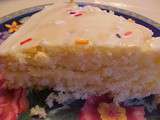 Gâteau au citron et à la noix de coco Viviane, glaçage à la crème