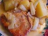 Mijoté de côtelettes de porc au fenouil et aux pommes de terre