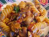 Pâtes (Gros rotini) vide frigo à ma façon
