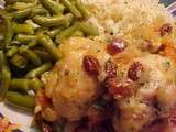 Pilons de poulet aux saveurs de curry, safran et vin blanc à l'autocuiseur