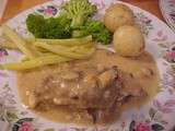 Poitrines de poulet au lait de coco et aux champignons