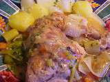 Poulet ou lapin aux poireaux