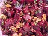Salade de betteraves Viviane aux noix et au vinaigre balsamique