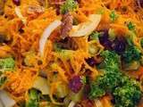 Salade de brocoli et carottes à la vinaigrette d'agrumes