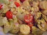 Salade de coeurs de palmier, de coeurs d'artichauts et de tomates