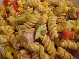 Salade de fusilli Viviane au thon, au poivron, aux avocats et au maïs